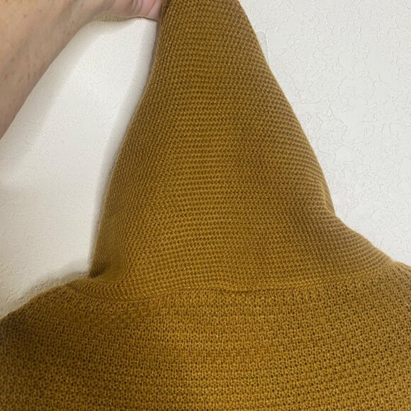 Wishlist Wool Blend Open Cardigan Sweater M/L Mustard Yellow Sweater Knit Oversi - Picture 7 of 9